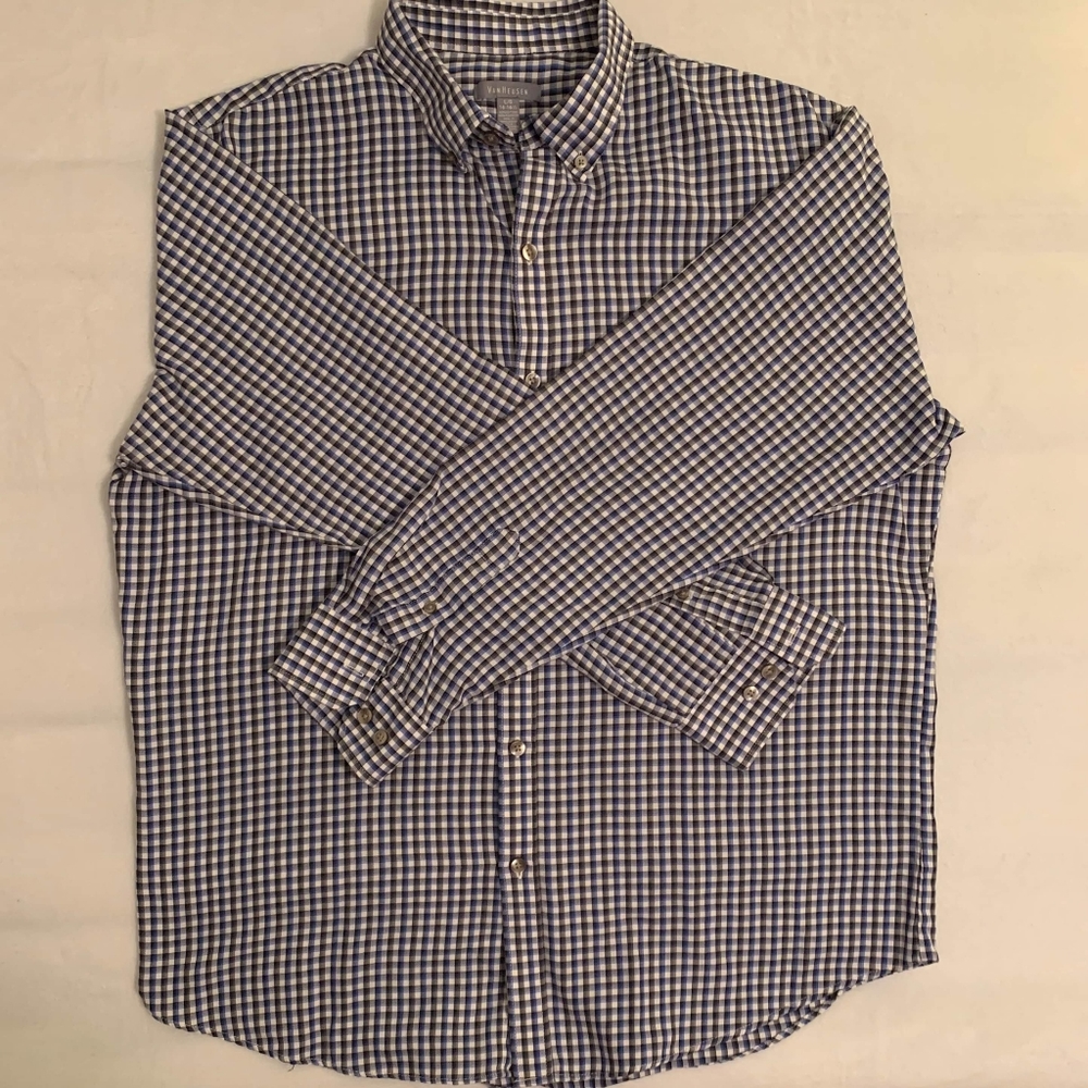 Van Heusen Large Plaid Long Sleeve Button Down